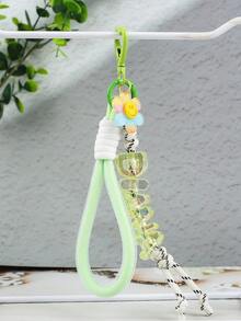 1pc Customized INS Style Minimalist Short Rope Woven Acrylic Plated Colorful English Letter Bead Heart Keychain, Cute Little Sun Acrylic Pendant, Gift For Friends, Family, Birthday Gifts, Customized Keychain, Customized Name, Customized Birthday Gift, Customized Phone Lanyard, Customized Bag Charm,Durable,Colorful,Cute,Adorable,Funny,Kawaii,Y2K,Stylish,Unisex,Casual,Custom,Personalized,Unique,Customized,Ideal Gifts For Him,Ideal Gifts For Her,Her,Boyfriend,Girlfriend,Family,Friends,Delicate Romance,Winter Grace