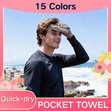 1 Pc Gym Towel Ultra-Soft Microfiber 15 Solid Colors Palm-Sized Lightweight Foldable Super Absorbent Perfect Workout Fitness Yoga Sweat-Wiping - Multicolor - View 2