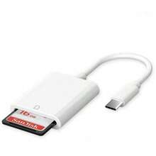 1pc SD Card Reader Adapter Compatible With IPhone 17 Pro Max/17 Pro/17 Air/17/16/15/14/13/12/11/XS/XR/8/7/6, S25/S24/S23/S22/S21, IPad, Laptop Computers