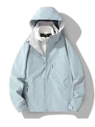 Chaqueta de mujer para exteriores 3 en 1 a prueba de viento con forro térmico, para esquiar