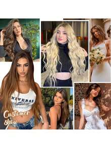Clip In Hair Extensions Real Human Hair Blonde Clip In Extensions 8pcs 110g Double Weft Hair Extensions Thick End Extensions Clip Ins Human Hair Silky Straight Human Hair 613 - S613 - View 8