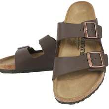 Birkenstock Unisex Arizona Sandals Soft Footbed - DARK BROWN - View 4