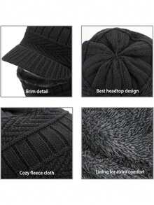 1pc Unisex Winter Warm Knit Beanie Hat With Windproof Ear Protection - Thick Insulated Cold Weather For Men & Women, Skiing, Hiking, Cycling, Hats For Women, Hats For Men, Winter Hats For Men, Men Hats, Winter Hats For Women, Christmas Hats For Men