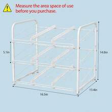 BTY Stackable Can Organizer For Pantry - 2 Pack 3 Tier Storage Rack Dispenser - Small Space Solution Holds 36 Cans For Kitchen Cabinet - White - White - View 2