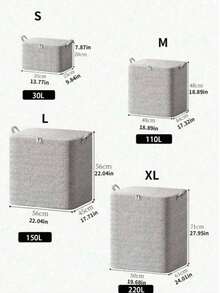 Foldable Clothes Storage Bag With Handle, Large Capacity, Breathable Wardrobe, Clothes Storage Box With Handle And Zipper, Reinforced Portable Storage Bag, Can Store Blankets, Bedding, Space-Saving Wardrobe Organizer, Suitable For Bedroom, Home, Dorm, Can Store Bedding, Also Can Be Used As Laundry Basket And Clean Clothes/Toy Storage Basket. - Multicolor - View 7