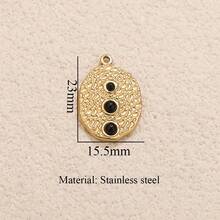 1件装不锈钢镀18K金时尚百搭吊坠：海螺、自行车、字母、郁金香、小狗等。项链和耳环DIY饰品制作配件，不锈钢吊坠 - 吊墜16 - 查看 13