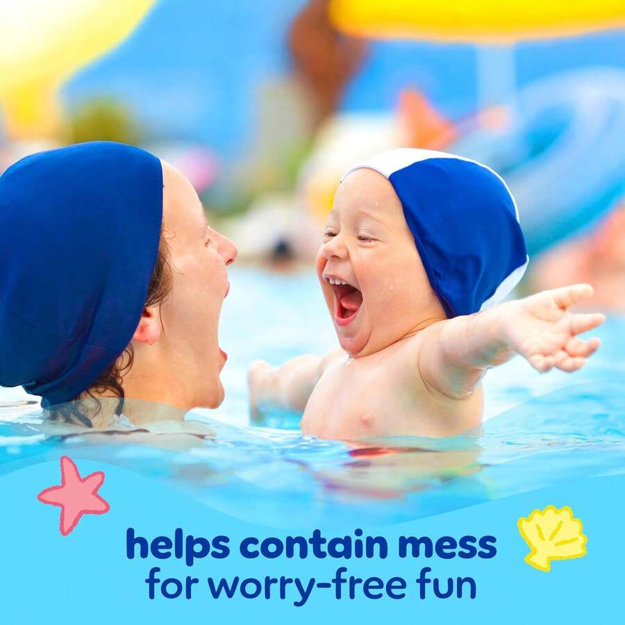 Pampers - Pantalones de natación desechables Splashers, pequeños (13 a 24 libras), 20 unidades - > 31 libras, talla L - nueva versión - Ver 1
