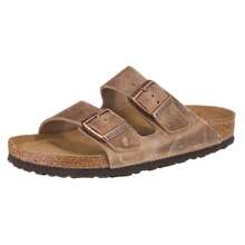 Birkenstock Unisex Arizona Sandals Soft Footbed - 棕色油浸煙草 - 查看 1