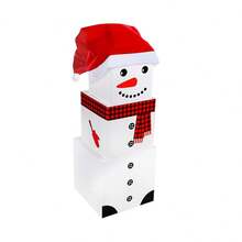 Christmas Boxes Decoration 3 Pcs Set Decorative Penguin/Snowman Christmas Stack Decor For Home - White - View 5