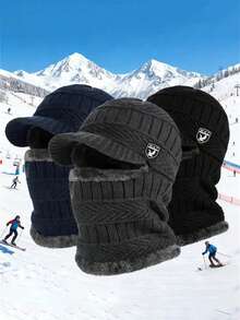 1pc Unisex Winter Warm Knit Beanie Hat With Windproof Ear Protection - Thick Insulated Cold Weather For Men & Women, Skiing, Hiking, Cycling, Hats For Women, Hats For Men, Winter Hats For Men, Men Hats, Winter Hats For Women, Christmas Hats For Men