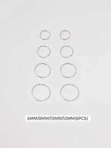 Silver No Clasp Hoop Earrings | Cartilage Small Hoop Earrings Set For Women Men Girls | Hypoallergenic 925 Sterling Silver Tragus Earrings Nose Lip Rings | Huggie Earrings Jewelry For Party Birthday Gift With Beautiful Gift Box | 4 Size Options(Diameter-6mm/8mm/10mm/12mm) | Not Suitable For Pierced Ears That Have Not Yet Healed