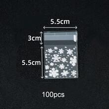 100pcs/Pack Transparent Snowflake OPP Self-Sealing Bags, Small Item Storage Bags, Jewelry Packaging Bags, Moisture-Proof And Dust-Proof Storage Bags, Christmas Gift Packaging Bags - Clear - View 8