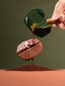 1pc Unique Coffee Bean Shaped Scented Candle, Boutique Fragrance Decor Candle, Coffee Scent, Valentine's Day Gift - Multicolor - View 4