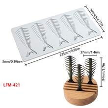 1pc Lobster, Crab, Lace, Fish Bone Chocolate Silicone Mold, Landscape Chip Mold - TOP - View 15