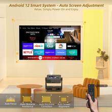 【2026年最新・PSE認証】A5Pro スマートデュアルスクリーン・同屏互动 プロジェクター｜4K/1080P・800LM高輝度・短距離/天井投影｜自動台形補正＆オートフォーカス・WiFi6/BT5.0｜静音設計・HDMl/USB対応｜スマホ/PC/PS/Switch接続可｜お盆・夏ギフトに最適なプレゼント - 日本 Aタイププラグ(100V) - チェックする 5