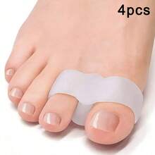 1 对硅胶趾分离器，双环硅胶趾间隔器，男女通用，适合瑜伽和日常放松 - 白色 - 查看 10