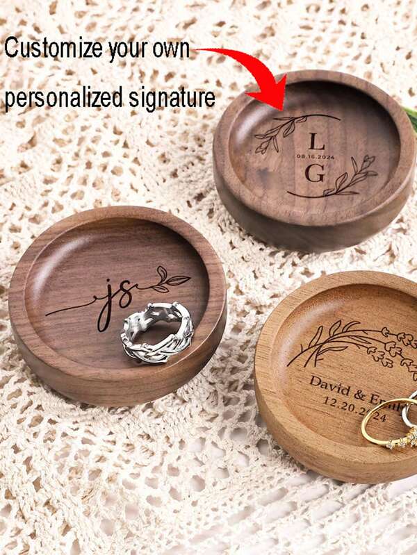 1pc Customized Ring Tray, Personalized With Name & Design, Etsy Engraved Wedding/Anniversary Gift, Jewelry Storage Dish, Wedding Ring Box, Valentine's Day/Anniversary Gift