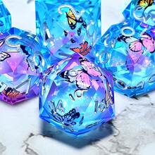 Resin Polyhedral RPG Dice (7 Pieces) - Hand Role-Playing/Desktop Game Dice & Holiday Birthday Gifts - Multicolor - View 3