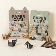 50pcs Geometric Origami Cat & Dog Animal Origami DIY Folding Paper, 50 Cute Origami Kittens, Paper Art Kit, Funny 3D Paper Dogs, Cats And Dinosaurs, Animal Paper Sculptures For Kids, Teens And Adults, Desk Decoration And Gift, DIY Art Gift - Multicolor - View 3