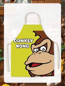 Super Mario 超级游戏周边围裙，可爱有趣的无袖腰身设计，防污面料，时尚、有型、可爱且耐脏