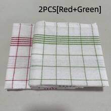 1/2/4/8/12 Stück Geschirrtücher, 4 Farben Küchentücher. Gittermuster Küchentücher. Gestreifte und karierte Küchentücher. Blau kariert, rot kariert, schwarz kariert, für Küche und Esszimmer, Küchenzubehör