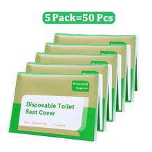 10/20/30/50/100PCS Disposable Toilet Seat Cover Portable Travel Camping Hotel Bathroom Waterproof Toilet Mat Accessories