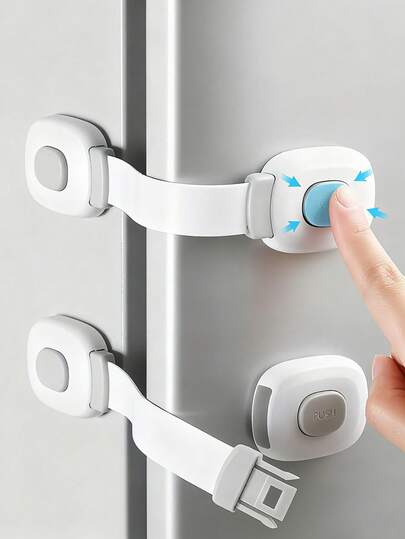 1 Trava de para Gaveta, 1 Trava de , Trava de Proteção para Gaveta, Fivela Multifuncional Antiesmagamento e Antiabertura, Fivela de Trava para Porta de Armário de Geladeira