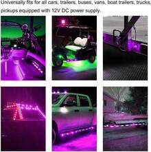 Mount Amber LED Mini Round Trailer Side Marker Indicator Lights  Button Signal Lamps Universal For Trucks Lorry Boat Pickup Bus RV Waterproof Sealed Bulbs 12V DC, Amber Cop Lights,Amber LED Grille Light Kit-Car Decor\Car Stuff\Car Acessesories\Car Accessories\Car - Purple - View 3