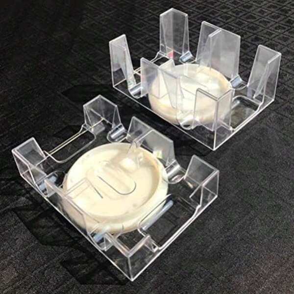 Cajas de Naipes de Plástico de 2 Barajas, Estuches de Portatarjetas Giratorios de 360 Grados para Jugar Juegos de Póquer(2 cubierta)