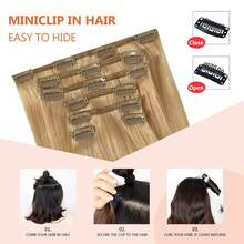 Clip In Hair Extensions Human Hair #27 Honey Blonde Clip Ins For Thickness Or Highlights 20 Inch Silky Straight Warm Blonde Hair Extensions Real Human Hair - S27 - 查看 4
