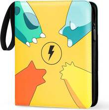 4 tarjeteros de bolsillo, álbum de tarjetas, 400 tarjeteros de bolsillo con funda para tarjetas comerciales, tarjetero para álbum de coleccionista, juguete para regalo para niños/niñas (amarillo) - Color 3 - Ver 10