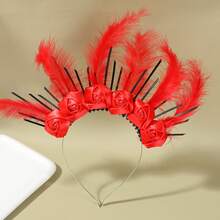 Diadema de murciélago negro divertida de Halloween, accesorio para el cabello para decoración de fiesta de Halloween, accesorio para el cabello para actuaciones en el escenario, disfraz del Día de San Valentín