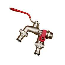 Universal Double Outlet Garden Water Faucet, Garden Hose Splitter 2 Way Heavy Duty Outdoor Faucet & Garden Connector, Hose Splitter With Individual On/Off Valve