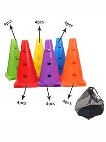 1set 23cm Holed Marking Bucket Soccer Speed Training Agility Equipement With Cones For Training - Multicolor - View 13