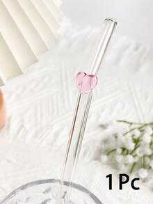 1/2/4/6/8 Piezas Conjunto de Pajitas de Vidrio Reutilizables con Decoración de Corazón Rosa, Pajitas de Vidrio Curvas Claras y Lindas con Cepillo de Limpieza, para Vasos de Agua, Accesorios de Cocina, Decoración de Pajitas, Bebidas Frías, Leche, Té, Café, Batidos, Cocinas, Restaurantes, Fiestas de Cócteles, Regreso a Clases, Regalos Divertidos para Novias/Novios, Padres, Amigos, Suministros Navideños, Año Nuevo, Día de San Valentín. - Rosa D - Ver 19