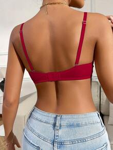 5件装性感薄杯亲肤肩带可拆卸钢圈四季文胸内衣 - 彩色 - 查看 10