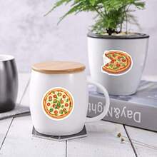 Conjunto de 62 adesivos de pizza, ideais para festas e eventos, jogos para adultos, artesanato escolar, lembrancinhas e presentes. Perfeitos para decorar copos, brinquedos, janelas, carros, laptops, garrafas de água, celulares, skates e malas. - Multicolorido - Ver 9