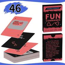 Fun Commands - 46 Scratch Card Designed For Couples On Dates And Travels, Interactive Game Cards For Leisure Entertainment, Enhancing Relationship And Unlocking Intimate Communication Moments. Suitable As Thanksgiving, Valentine's Day, Christmas, Halloween Party Gifts, Night Party Games