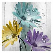 Rustic Farmhouse Shower Curtain, Farm Teal Daisy Floral Flowers And Butterfly On Country Wooden Shower Curtain For Bathroom, Turquoise Blue Bathroom Shower Curtains With 12PCS Hooks, 70X70IN - 多色559 - 查看 7