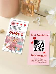 Customized Personalized Hair, Eyelash, Beauty Business Cards, 200/500/1000pcs, Double-Sided QR Code Social Media Contact Cards, Customized Photo & Text Business Card Template Design ,For Family, Lash Tech Supplies - Multicolor - View 46