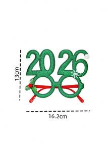 2026 Christmas Glasses Creative Digital Funny Glasses Christmas Party Decoration New Year Photo Frame 2026 Design And Five-Pointed Star, Unis-Gender Accessory, 2026 Shiny Headband, Suitable For Parties/Christmas Gifts/New Year Gifts/Digital Headbands/Family Reunions, Party Accessories - Multicolor - View 8