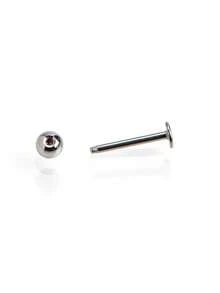 1 Stück medizinisch-hypoallergenes Titan-Stahl flacher Stengel runder Ball Nasen-Stecker, 20G/18G Ohrknorpel/Augenbrauen/Lippen/Zunge Piercing Schmuck