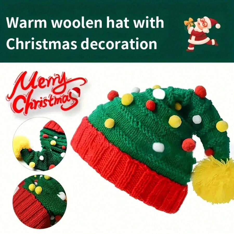1pc Christmas Hats Funny Hats Xmas Holiday Party Costume Favors Gifts Accessories For Adults For Both Men And Women's Christmas And New Year Celebrations, Holiday Accessories, Christmas Hat, Holiday Headwear, Joke Design, Durable Headwear, Christmas Hat, Christmas Hat, Christmas Hat
