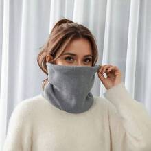 1Pc Multifunctional Fleece Neck Gaiter - Winter Warm Windproof Mask Scarf For Men & Women, Thick Cold Weather Protection For Ski & Outdoor Sports - Nhiều màu - Xem 9