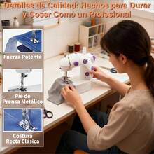 Máquina de coser mini sin enchufe herramienta manual de coser - Multicolor - Ver 3