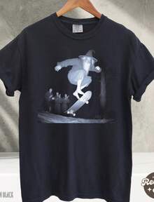 Wizard Skatebaording Tshirt, Vintage Meme Tshirt, Oddly Specific Tshirt - 黑色 - 查看 1