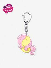 1/6pcs My Little Pony Anime Merchandise, Biki's Soft And Cute Cartoon Sleeping Posture Pendant, Acrylic Keychain Schoolbag Pendant, Christmas Gift For Mom, Birthday Gift, Valentine's Day Gift - Multicolor - View 5