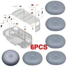 FITS TRANSIT CUSTOM - ROOF HOLE RUBBER GROMMET PLUG - CENTRE OF ROOF - X 6 - Grey - View 3