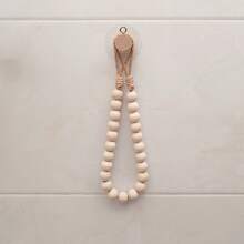 Suport pentru hârtie igienică fără găurire, design rustic cu frânghie și bilă de lemn, accesoriu de baie cu instalare adezivă - Multicolor - Vizualizare 9