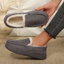 Travel Shoes Women Casual Loafers Warm Lined Shoes Slippers Casual Walking Ladies Shoes Spring Fall Four Season Outdoor - Grey - View 10